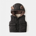 Laste paks mantel s&uuml;gis/talvine puuvillane vabaaja vest poistele 90cm must