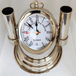 Nautical messingist lauakell lauakell K&auml;sitsi valmistatud vintage stiilis | Multifunktsionaalne metallist messingist ilus kell 15,24 cm