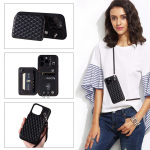 Nahast rahakoti kaardipesa &uuml;mberp&ouml;&ouml;ratav ristkorpus iPhone 15 14 Plus 13 12 Pro Max 11 XR 8 7 Plus / Samsung S23 S22 S21 S20Ultra Plus S21 FE A14 A54 A53 iPhone 6/6S must