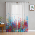 Abstraktsed v&auml;rvilised v&auml;rvid akna t&uuml;llkardinad elutuppa Magamistoa hotelli luksuslikuks kaunistuseks 135W x 114H(cm)