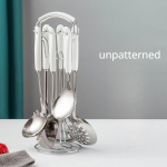 Skandinaavia kerge luksus k&ouml;&ouml;gin&otilde;ude komplekt Keedulabidas lusikas Seitsmeosaline komplekt Keraamiline k&auml;epide roostevabast terasest spaatliga supilusikas K&ouml;&ouml;gitarbed B