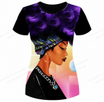 Aafrika naiste T-s&auml;rk Seksikas t&uuml;druk 3D-printeriga T-s&auml;rk Naiste Mood Suured T-s&auml;rgid Suvised Harajuku T-s&auml;rgid T-s&auml;rgid Mustad Naiste Topid 6XL