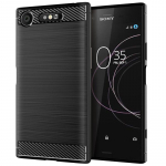 S&uuml;sinikkiust kate Sony Xperia XZ1 Compact XZ1mini p&otilde;rutuskindlale telefoni&uuml;mbrisele Sony Xperia XZ1 mini kaitseraua silikoon&uuml;mbrisele Xperia XZ1 Compact must
