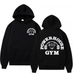 Powerhouse Gym Geek Fitness Print kapuutsid Unisex naiste vabaaja vintage &uuml;lisuur dressipluus High Street Fashion Hip Hop kapuuts 2XL