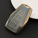 TPU autov&otilde;tme &uuml;mbris Geely Emgrand Global Kulrey Hawk GX7 Okavango NL3 maasturi GT GC9 Coolray X6 X7 EX7 Geometry C jaoks 4A Button Key Case valge