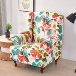 Nordic Flower Wing tooli kate Stretch spandex Wingback tugitooli katted Eemaldatavad &uuml;he diivani katted M&ouml;&ouml;blikaitse