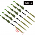 Carp Rigs Making Kit Anti Tangle Sleeve(39/59 mm) Plii klambrid saba kummist varrukas Kiirvahetatavad p&ouml;&ouml;rded Kalap&uuml;&uuml;gi tarvikud Rig