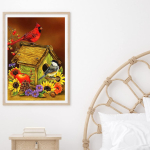 5D DIY Teemantmaal Ilus maastik Teemanttikandid Ristpistes T&auml;ielik Rhinestone Mosaiic Kodukaunistus Round 20x30cm