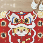 Uus 2024 uusaasta sissep&auml;&auml;su p&otilde;randamatt Dragon Year Cartoon Silk Circle sissep&auml;&auml;su matt hulgim&uuml;&uuml;k libisemisvastane jalamatt saab l&otilde;igata 40*60cm