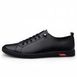 Kevad Uued vabaajajalatsid Meeste lauajalatsid Trend Hingavad kingad Nahk Lahedad T&auml;nava noormehe jalatsid 41 must