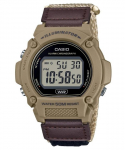 Casio standardne pruun digitaalne riidest rihmaga kvarts W-219HB-5AV meeste k&auml;ekell must