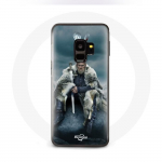 Samsung Galaxy S9 Vikings Series 6. hooaja &uuml;mbris Ragnar Lothbroki logo V M&otilde;&otilde;k hall udu taust
