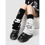 Y2K JK sokikatted kootud retuusid &otilde;pilastele keskmise pikkusega s&auml;&auml;resokid &uuml;le p&otilde;lve naiste villased sokid