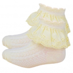 Laste t&uuml;drukute mood &uuml;hev&auml;rvilised pits&auml;&auml;risega hingavad l&uuml;hikesed puuvillased sokid 1-3 Years kollane