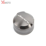 Flash Deals Motorcycle Aluminum Cylinder Front & Rear Fuel Brake Fluid Reservoir Cover Tank Cap For benelli Leoncino 500 BJ500 Front Grey gray