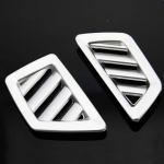 My Good Car 2Pcs ABS Car Styling Instrument Panel Vent Outlet Frame Front air outlet For Peugeot 4008 2017 2018 car Accessories ABS SIilver black