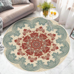 &Uuml;mmargused vaibad elutuppa, vintage lilleline, suur ala, kodukujundus, luksuslik boheemlaslik, eksootiline kunst, pehmed pol&uuml;estervaibad magamistuppa 60*60CM