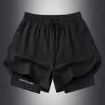 Meeste ja naiste suvised Ice Silk Sport Kiiresti kuivavad voodriga kolmeminutilised l&uuml;hikesed p&uuml;ksid Jooksmine Fitness Treening Stretch p&uuml;ksid meestele M