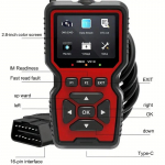 V519 universaalne auto OBD II diagnostikaskanner, auto veadetektori diagnostikaskanner must