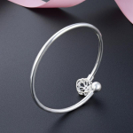 Nelja lehega ristikheina &uuml;mmargused helmed S990 t&auml;iss&otilde;rmus avatud massiivne naiste k&auml;ev&otilde;ru k&auml;ev&otilde;ru moekas Korea v&auml;ljaanne h&otilde;bedane k&auml;ev&otilde;ru ehted Adjustable size gray