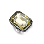 Natural Citrine Gemstone Handmade 925 Sterling Silver Jewelry Ring Size 7.5 y0c64