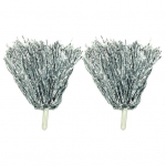 2 tk Cheerleading Pom Poms koos plastikust k&auml;epidemega V&auml;rvilised metallist fooliumist pom pomid cheerleaderile vaimustatud sporditantsu tujut&otilde;stmiseks naistele sinine