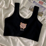 T&uuml;drukutele armsad rinnahoidjad multifilmi karu mustriga soliidne must aluspesu elastsed rinnahoidjad, sisemised rinnahoidjad t&uuml;drukutele S 25-32kg