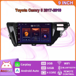 Android 2 Din auto multimeediumipleier Toyota Camry 8 2017-2019 peaseadmele Stereo Carplay GPS-navigatsioon BT WIFI 4+64GB 2+32GB