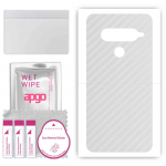 apgo Protective Skin Sticker for the back compatible with LG G8S ThinQ, Wrap Film, Foil, Vinyl - Pattern Transparent Carbon