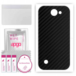 apgo Protective Skin Sticker for the back compatible with LG K3, Wrap Film, Foil, Vinyl - Pattern Carbon Black