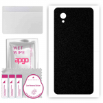 apgo Protective Skin Sticker for the back compatible with Alcatel 1 Plus, Wrap Film, Foil, Vinyl - Pattern Matte Black