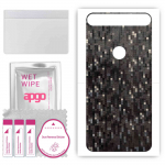 apgo Protective Skin Sticker for the back compatible with Huawei Nexus 6P, Wrap Film, Foil, Vinyl - Pattern Carbon Black Pixel