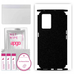 apgo Protective Skin Sticker for the back+sides compatible with Realme GT Neo3, Full Wrap Film, Foil, Vinyl - Pattern Matte Black