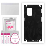 apgo Protective Skin Sticker for the back+sides compatible with Realme 8 5G, Full Wrap Film, Foil, Vinyl - Pattern Black Camo