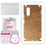 apgo Protective Skin Sticker for the back+sides compatible with vivo Y70s, Full Wrap Film, Foil, Vinyl - Pattern Rusty Copper