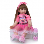 Uus disain KEIUMI Elegant Reborn Baby Girl Nukud 24'' 60 cm Printsess Pehme Vin&uuml;&uuml;l Baby Reborn Pika kullaga lokkis j&otilde;ulukingid 60 cm