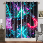 M&auml;ngupult Prinditud &Otilde;hukesed Kardinad Poiste Magamistuppa M&auml;ngutoa Dekor Aknakardinad Videom&auml;ngude M&auml;ngimine Aknakatted Varjutavad 2 paneeli W50H160(CM)x2PCS&Grommet Top