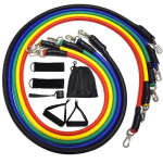 11 tk/komplekt Lateksist vastupanu kummid T&otilde;mbek&ouml;is Siseruumides kaasaskantav treeningseade koos pahkluu rihmaga Treeningu harjutuse ekspander Elastne 11