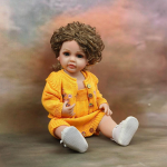 55 cm Reborn Baby v&auml;ikelapse printsess kogu kehaga, pehme silikoon, painduv, pehme puudutusega lokkis juustega kingitus t&uuml;drukule nukule