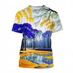 R&otilde;htpaigutus 3D-prindiga T-s&auml;rk Scenery Maalimine Kunst T-s&auml;rk meestele Moodne &uuml;markaelus L&uuml;hikeste varrukatega vabaaja suvised s&auml;rgid 4XL