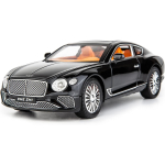 1/24 Bentley Continental GT Mudelauto Sulamist Diecast M&auml;nguasi Kollektsioneeritav Tagasit&otilde;mmatav M&auml;ngus&otilde;iduk Heli ja Valgusega Uks Avaneb T&uuml;drukutele Poistele Kingitus 1/24-Size:22.5*9*6cm must