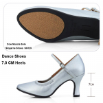 Naiste tantsukingad Valss tantsukingad h&otilde;bedased moodsad tantsukingad 7 cm 5 cm 3,5 cm kontsad valikuline Latin Dance Cow nahast tald pehme 35
