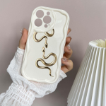 N71 Must Kuld Madu Pehme Laineline Telefoni&uuml;mbrised Samsung A54 A34 A13 A14 S23 S24 Ultra Xiaomi Redmi Note 13 Realme Infinix Kaitsev P&otilde;rutuskindel Kate Samsung A02/M02