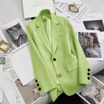 Naiste &uuml;hev&auml;rviline vabaaja bleiser, Korea moodne pikkade varrukatega kardigan mitmev&auml;rviline bleiserid jakid S