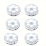 6 komplekti LED liikumisanduriga &ouml;&ouml;valgustid, USB-taaslaetav, juhtmevaba seinavalgusti kodus ja &otilde;ues kasutamiseks valge