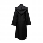 T&auml;iskasvanute meeste Halloweeni kost&uuml;&uuml;m, kapuutsiga mantel Cape Jedi Cosplay-mantli r&otilde;ivad S must
