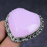 Pink Chalcedony Gemstone 925 Sterling Silver gift Jewelry Ring Size 9 Q4L05
