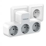 TESSANi mitu seinakontakti 3 vahelduvvoolu pistikupesa ja 3 USB-pordiga, 6-&uuml;hes USB-adapter &uuml;lekoormuskaitsega nutitelefoni, tahvelarvuti jaoks 3 Outlets hall v&auml;rv