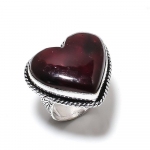 Natural Red Labradorite Gemstone 925 Sterling Silver Gift Ring Size 9 b4z07