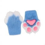 Cat Paws Gloves Cosplay Kitten Claw Club Maskeraadi rollim&auml;nguks sinine